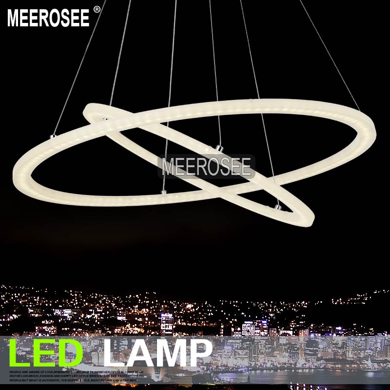 Ihaupress White Acrylic Led Light Fixture 2 Rings Prev