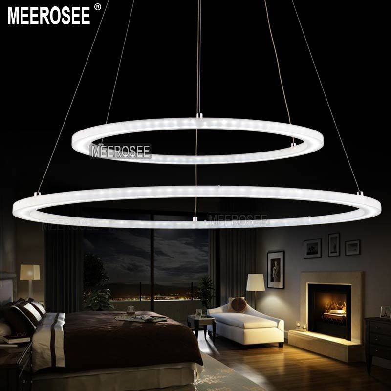 Ihaupress White Acrylic Led Light Fixture 2 Rings Prev