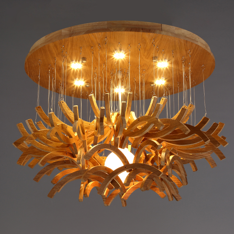 modern wood chandelier