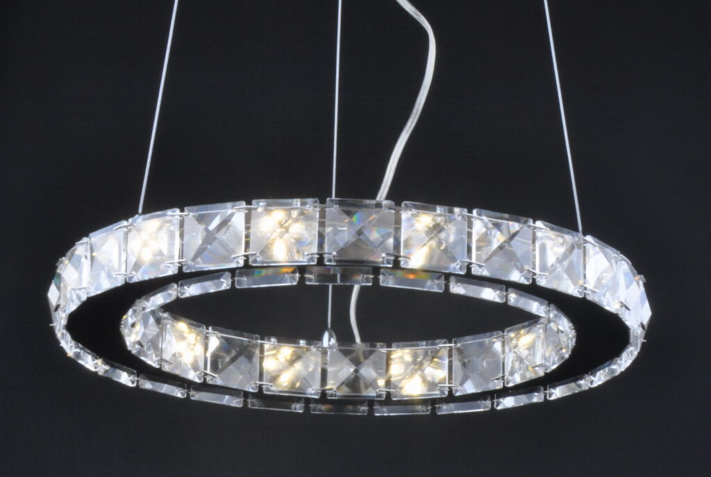 Modern round crystal chandelier 15 LED